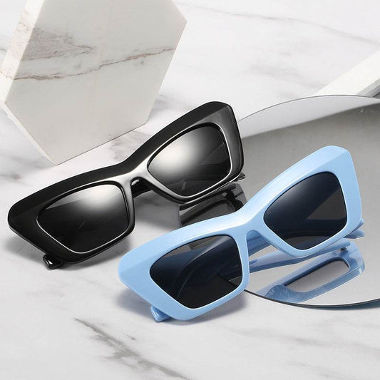 Women's Retro Hip Hop Triangle Cat Eye Sunglasses - Mubimart