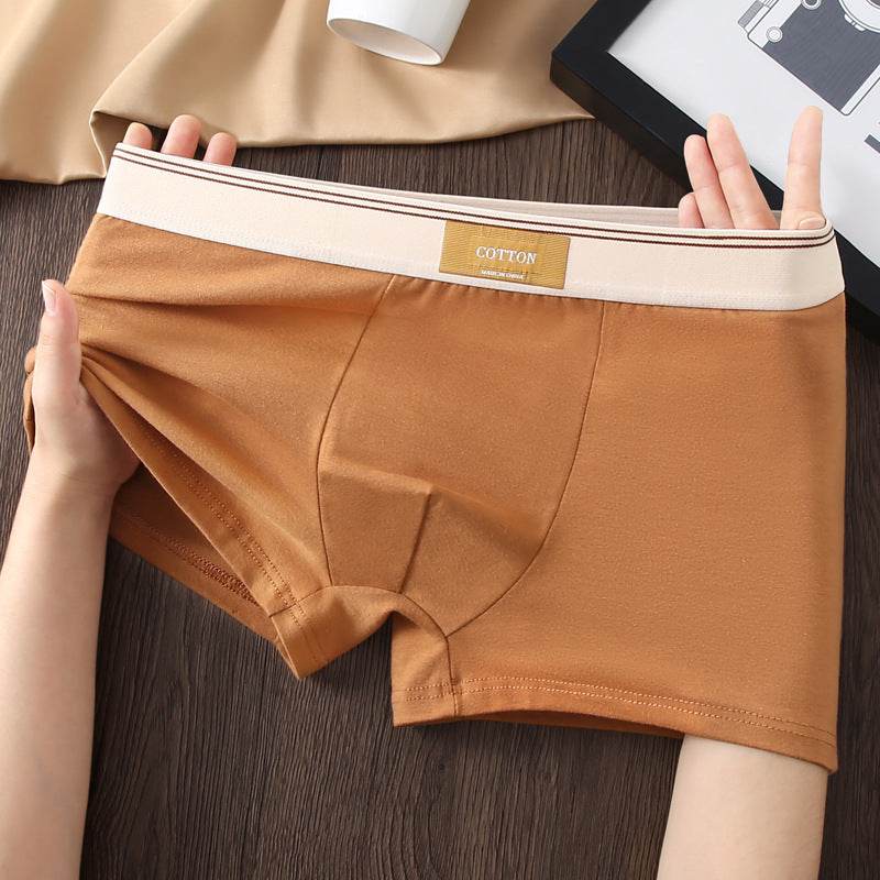 Men's Cotton Antibacterial Boxers Breathable Underwear - Mubimart