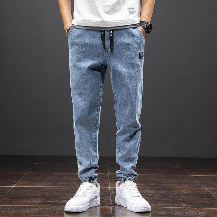 Mens Fashion Casual Loose Stretch Jeans - Mubimart