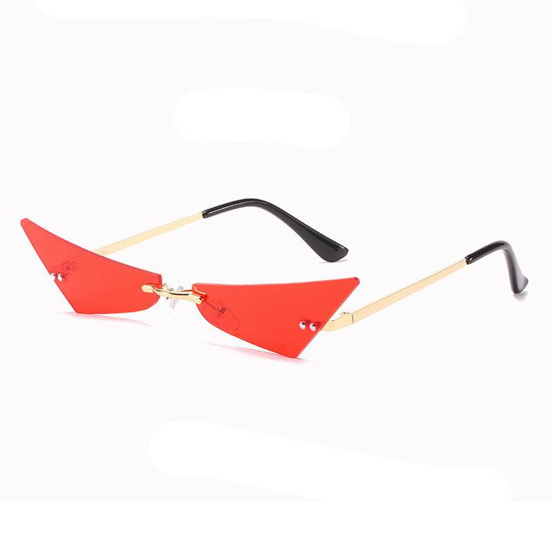Trendy Men And Women Sun Glasses Retro Triangle European And American Cat Eye Disco Instafamous Sunglasses - Mubimart