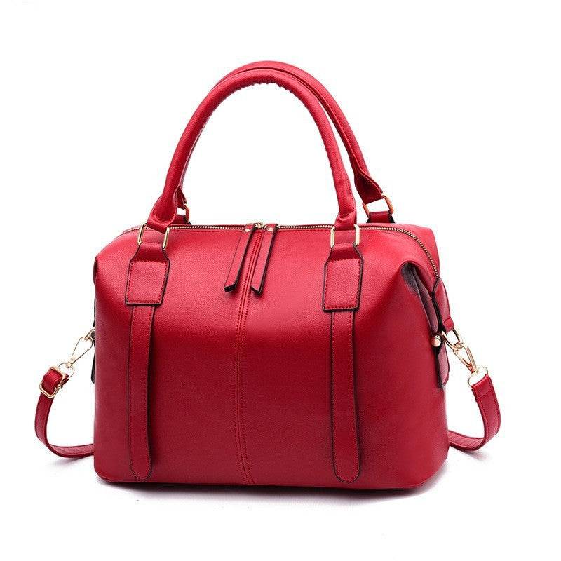 Women Leather Handbag Vintage Bag Shoulder Bags Big Bag - Mubimart