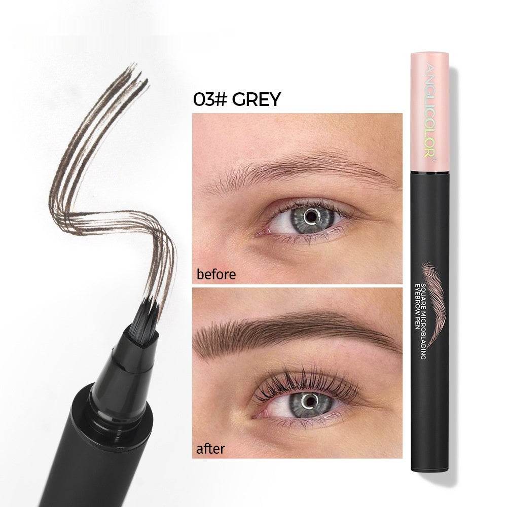 Multi-fork Liquid Eyebrow Pencil Wild Eyebrow Waterproof And Sweat-proof - Mubimart