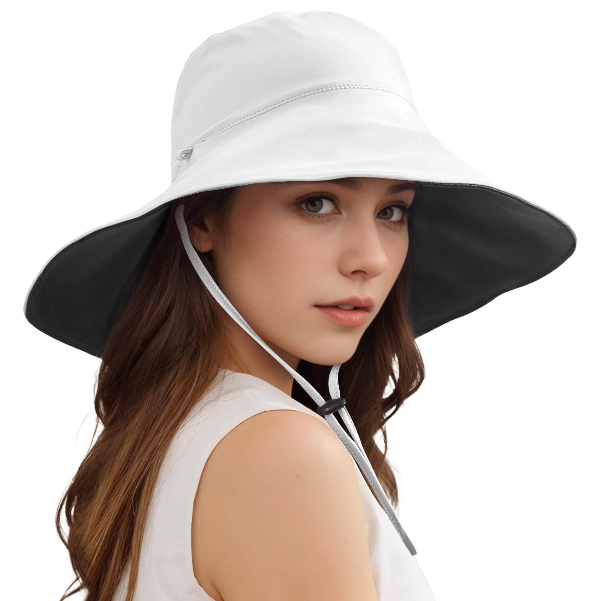 Wide Brim Sun Hats For Women Men, Double Sided Wearing Fishing Hats Cooling Bucket Hat For Beach Hiking Outdoor - Mubimart