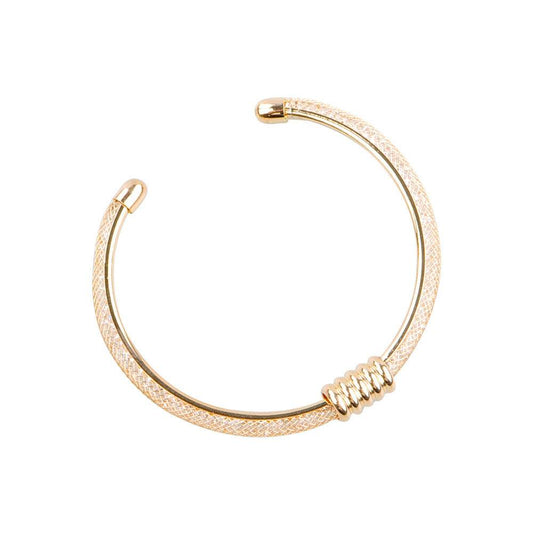 Fashion Alloy Hollow Geometric Bangle Bracelet Women - Mubimart