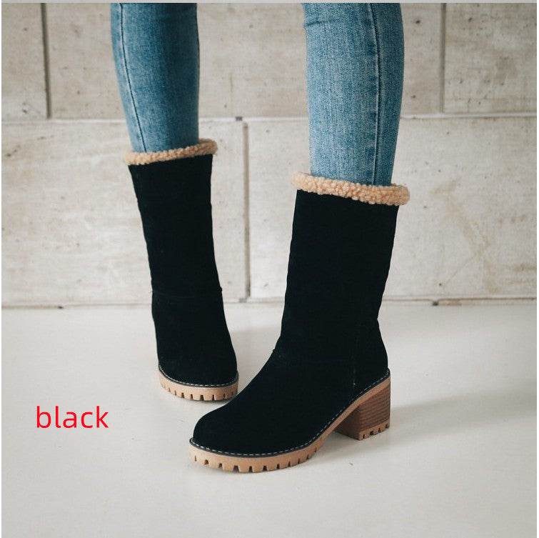 FUR ANKLE BOOTS - Mubimart