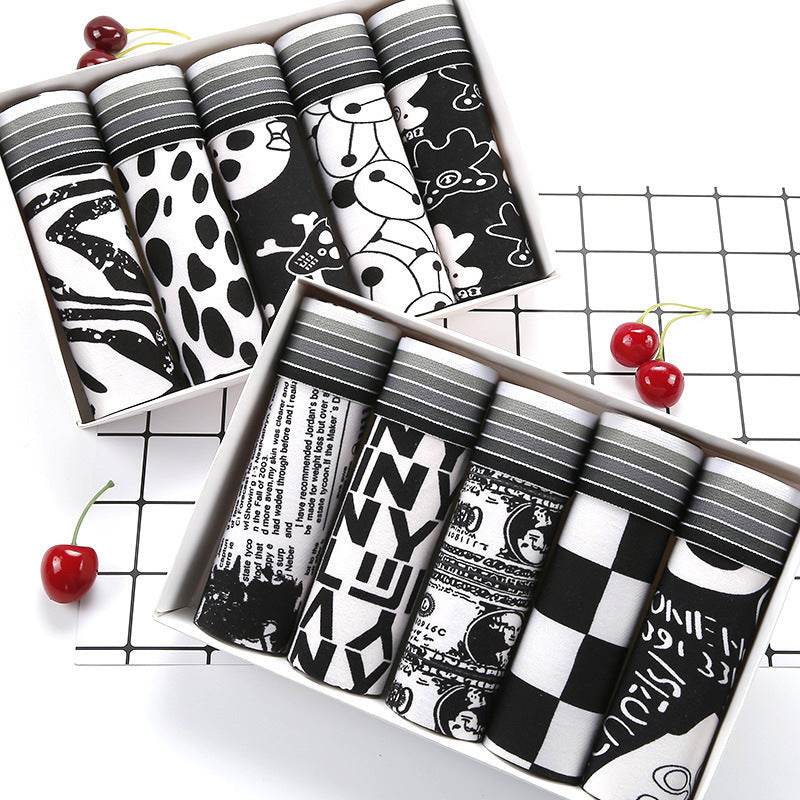 Men's Underwear Milk Silk Boxers Personality Trend - Mubimart