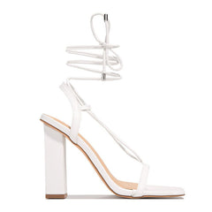 Women's Square Toe High Heel Strappy Sandals