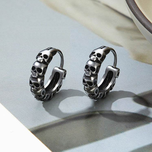 Dark Skull Earrings For Men And Women - Mubimart