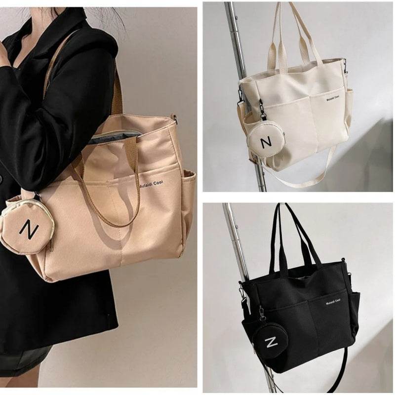 Women Shoulder Crossbody Bag Canvas Tote Messenger Bag 2024 Ladies Hand Bags Female Handbag - Mubimart