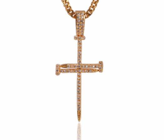 Cross Pendant Hip Hop Necklace Men - Mubimart