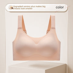 Women's Large Shoulder Strap Seamless Wireless Bra - Mubimart -  