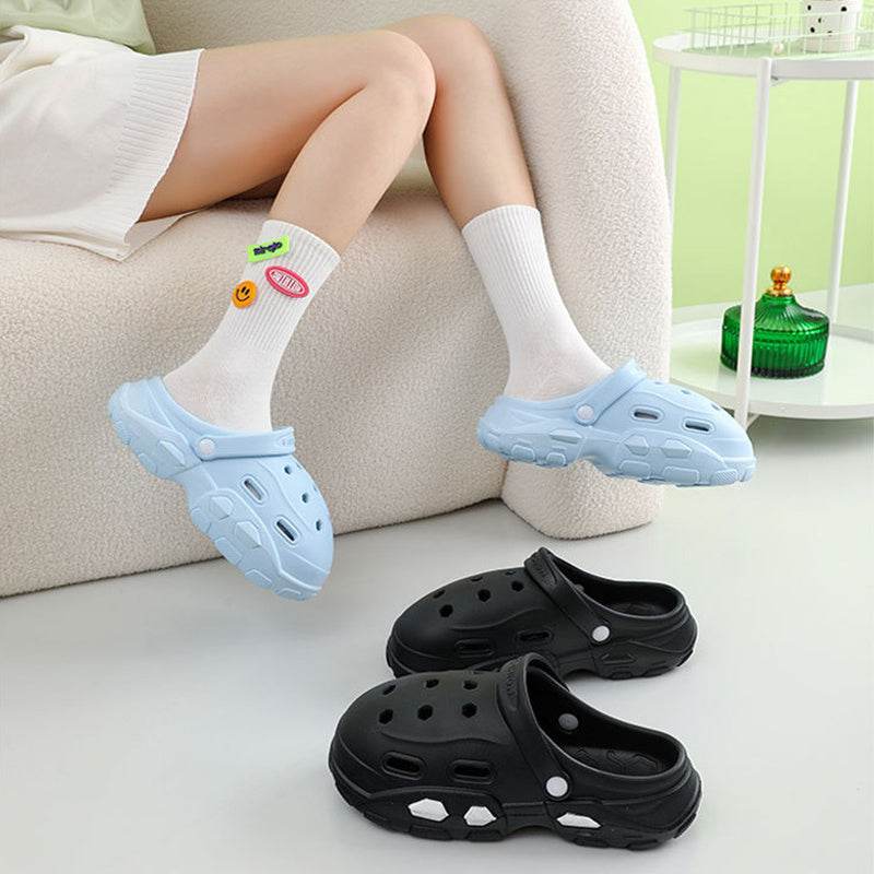 Clogs Shoes Summer Thick Bottom Sandals Outdoor Garden Shoes - Mubimart