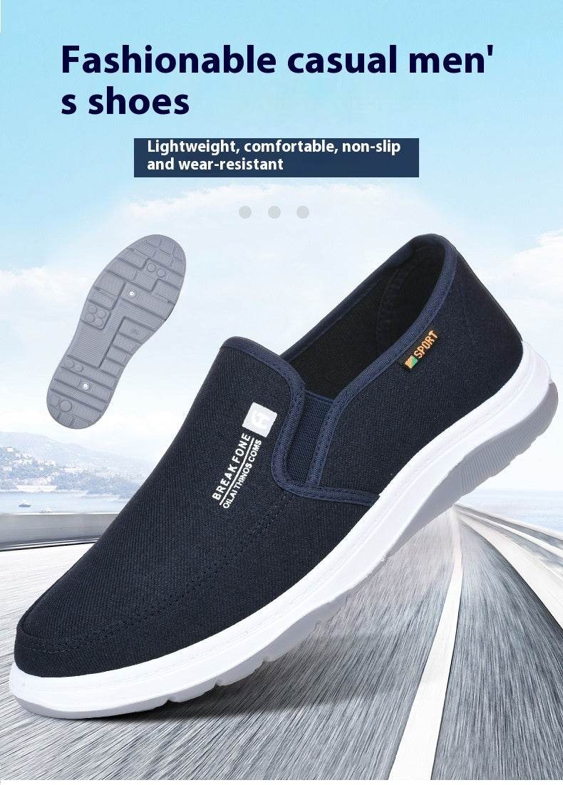 Denim Casual Shoes Slip-on Simple Slip-on Soft Bottom Work Shoes Board Shoes - Mubimart