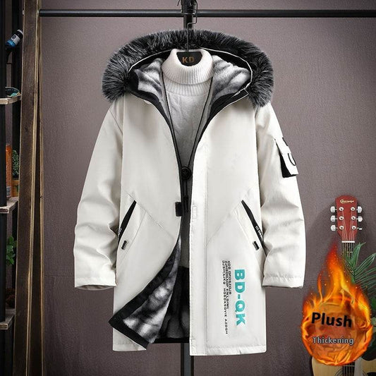 Hooded Fleece Jacket Men's Casual Jacket - Mubimart
