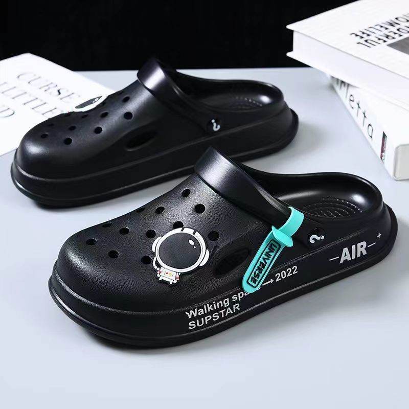 Astronaut Decor Slippers Summer Indoor Home Shoes Outdoor Garden Clogs Shoes - Mubimart