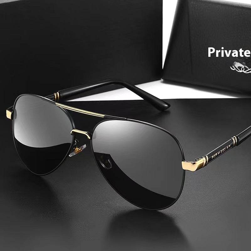 Polarized Sunglasses Photosensitive Color Changing Men's Sunglasses - Mubimart