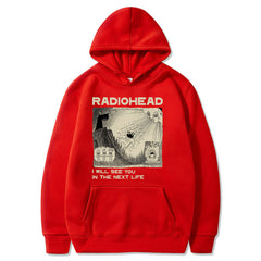 Vintage Radiohead Hoodie Men Fashion Oversized Hoodies