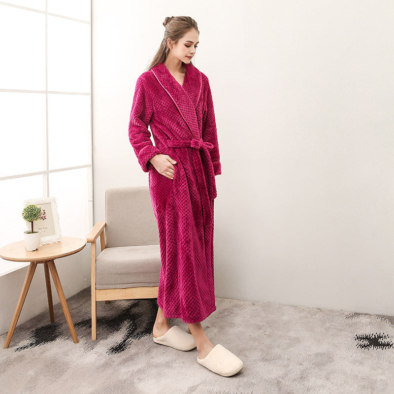 Waist Girdle Babe Cashmere Couple Nightgown Unisex Thickened Plus Size - Mubimart -  