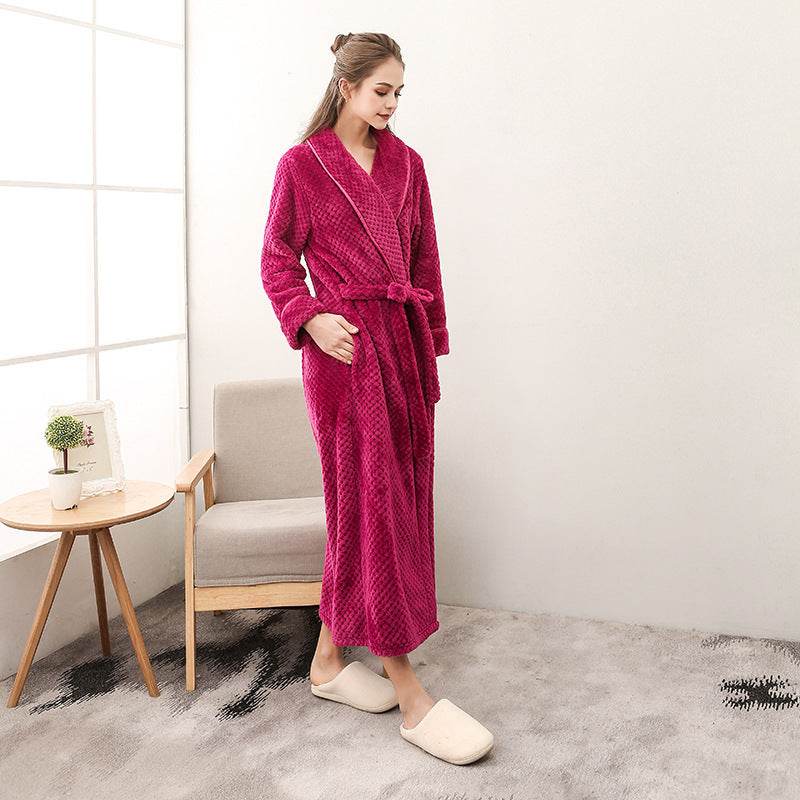 Waist Girdle Babe Cashmere Couple Nightgown Unisex Thickened Plus Size - Mubimart