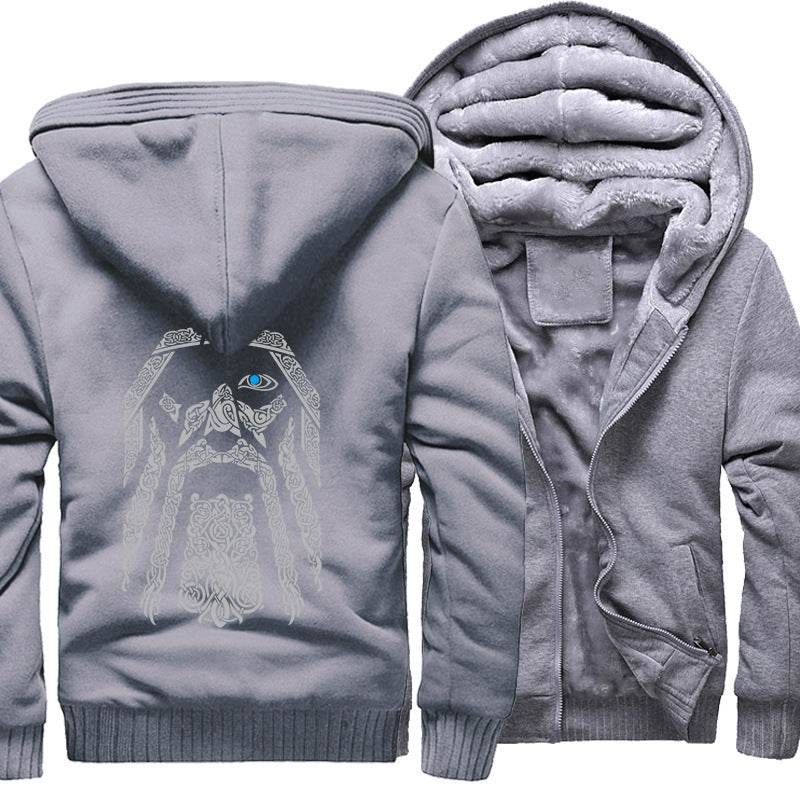 Warm Hoodie Viking Legend Clothing Zipper Coat - Mubimart