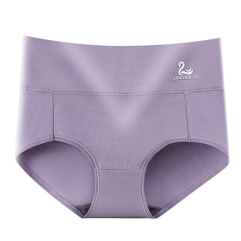Popular High Waist Pure Cotton Women''s Underwear Swan Belly Warm Palace Large Mm Graphene Antibacterial Crotch Briefs - Mubimart