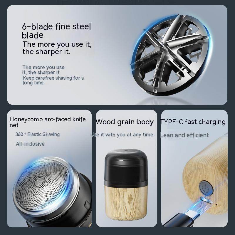 Mini Electric Shaver For Men Pocket Size Washable Rechargeable Portable Cordless Trimmer Knive Face Beard Razor Hair Trimmer - Mubimart