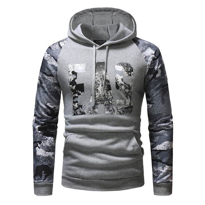 Mens Long Sleeve Camouflage Print Sweatshirt - Mubimart