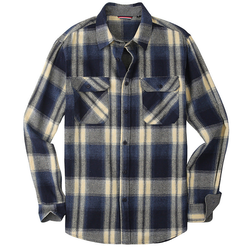 Men's Plaid Flannel Brushed Thermal Shirt