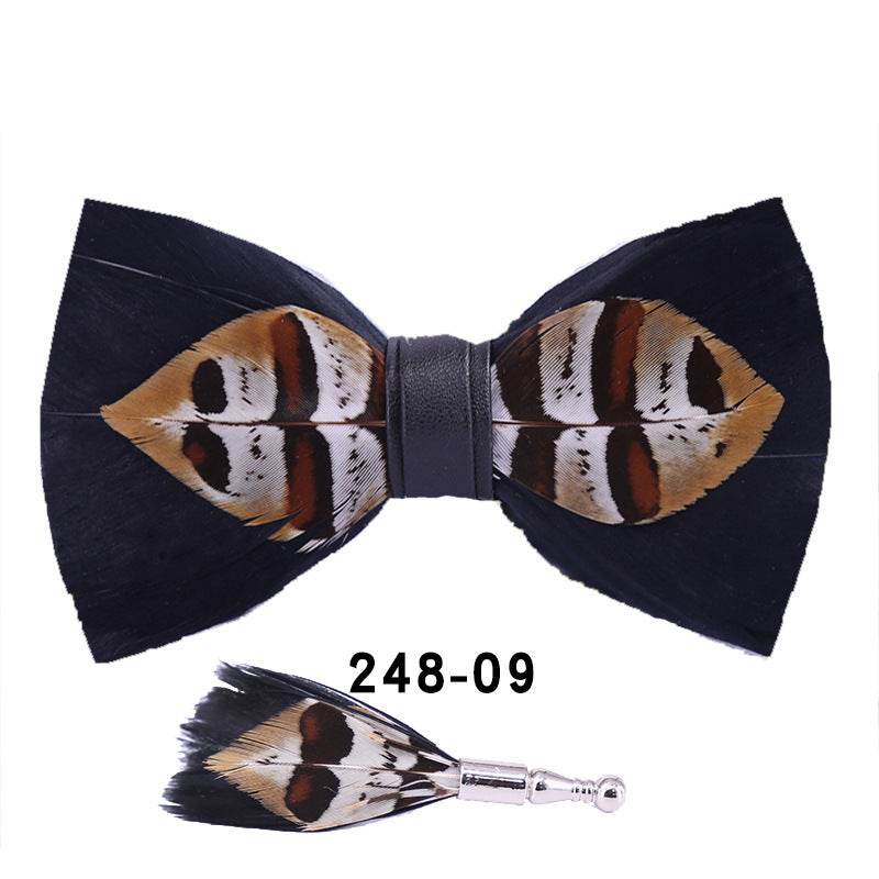 Feather Bow Tie Bow Tie - Mubimart