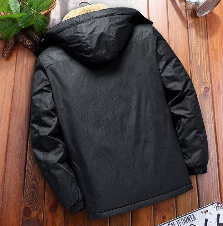 Mens Cotton-padded Trendy Outdoor Jacket - Mubimart