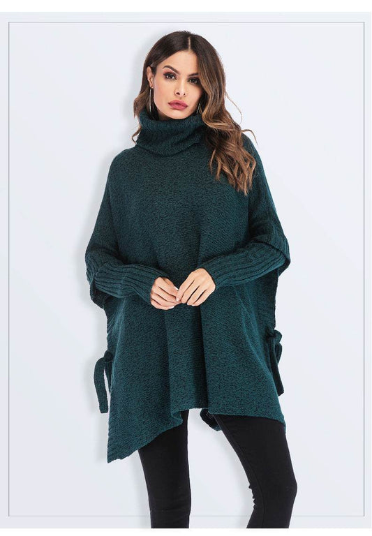 New Large Size Women's Turtleneck Sweater Loose Sweater Women's Knitwear - Mubimart