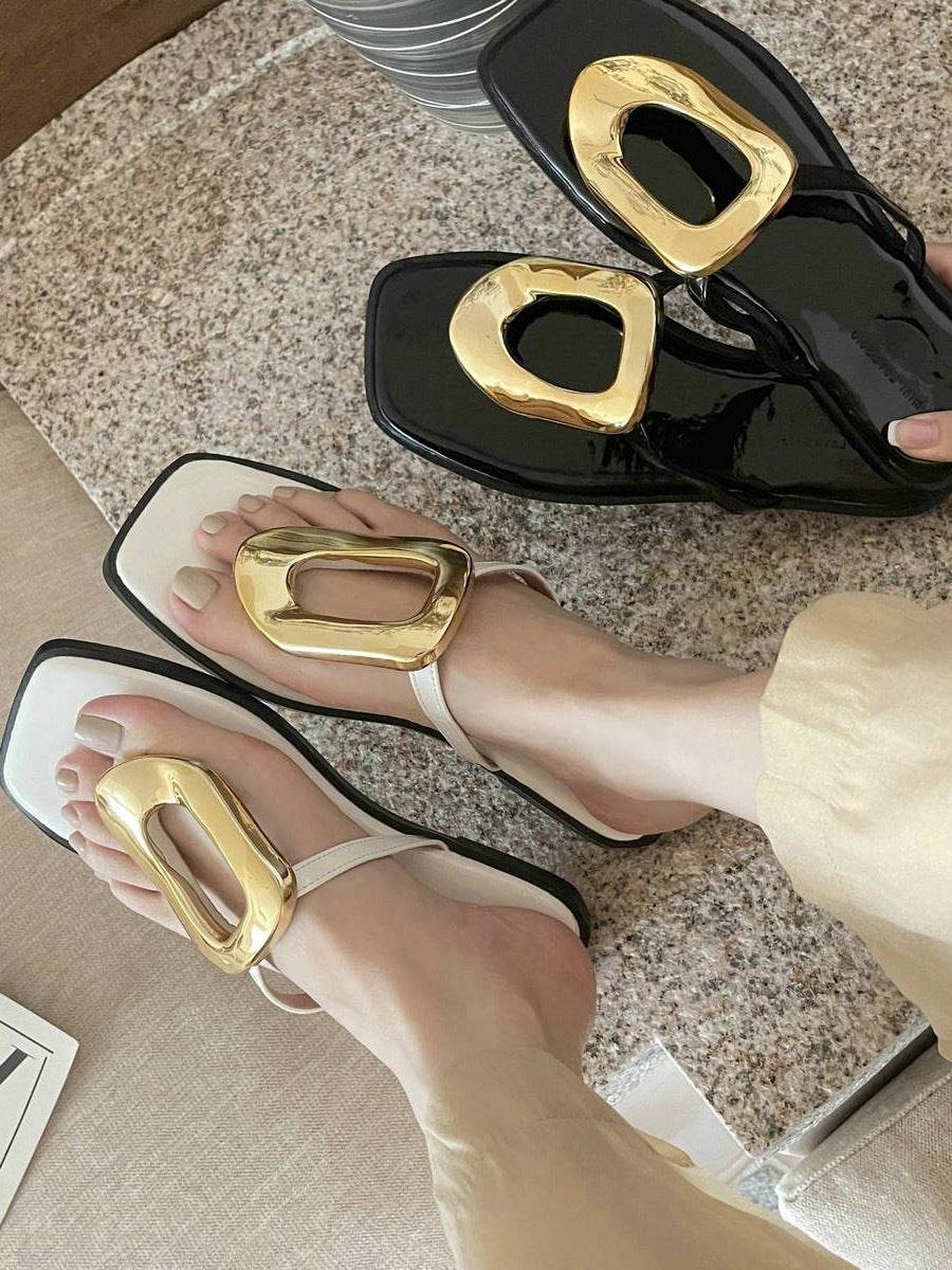 Women's Flat Bottom Flip-flops Flip-flops - Mubimart