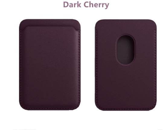 Magnetic Leather Card Holder Holder - Mubimart