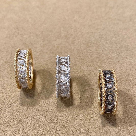 Carved Leaves Hollow Ring Open Adjustable Ring