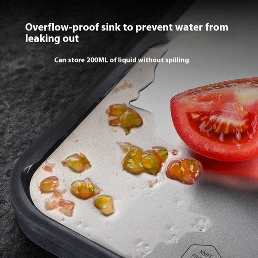 Antibacterial Cutting Board 304 Stainless Steel Chopping Board Kitchen - Mubimart