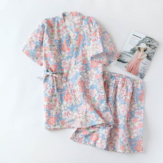 Women's Fashion Cotton Loungewear Two-piece Suit - Mubimart
