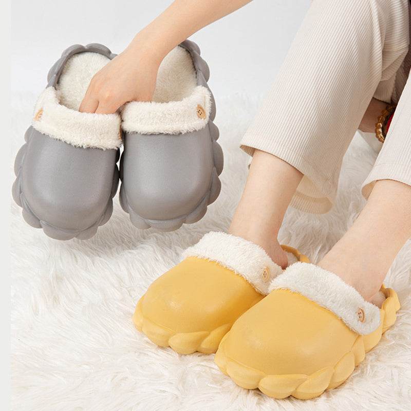 Detachable Shoes Winter Slippers For Women Waterproof Slippers - Mubimart