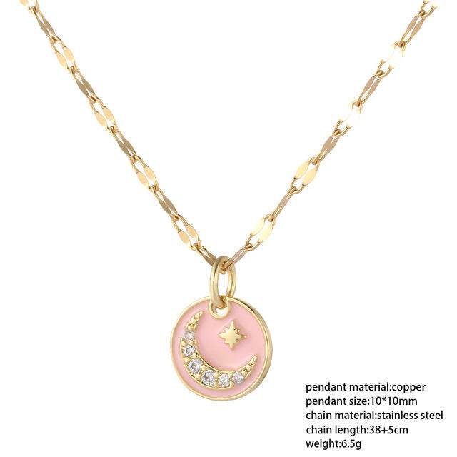 Red Heart Love Pendant Necklace For Women Choker Long Chains - Mubimart