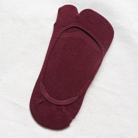 Two-toe Socks Split Toe Low Cut Women's Socks Anti-slip Invisible Socks - Mubimart -  