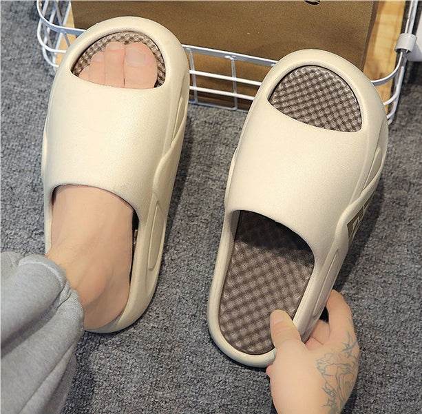 Material Thickening Men's Slippers Summer Outerwear Height Increasing Flip Flops Men Wholesale - Mubimart