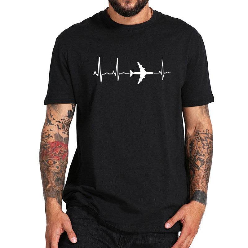 T Shirts Cartoon Solid Mens Slim Shirt - Mubimart