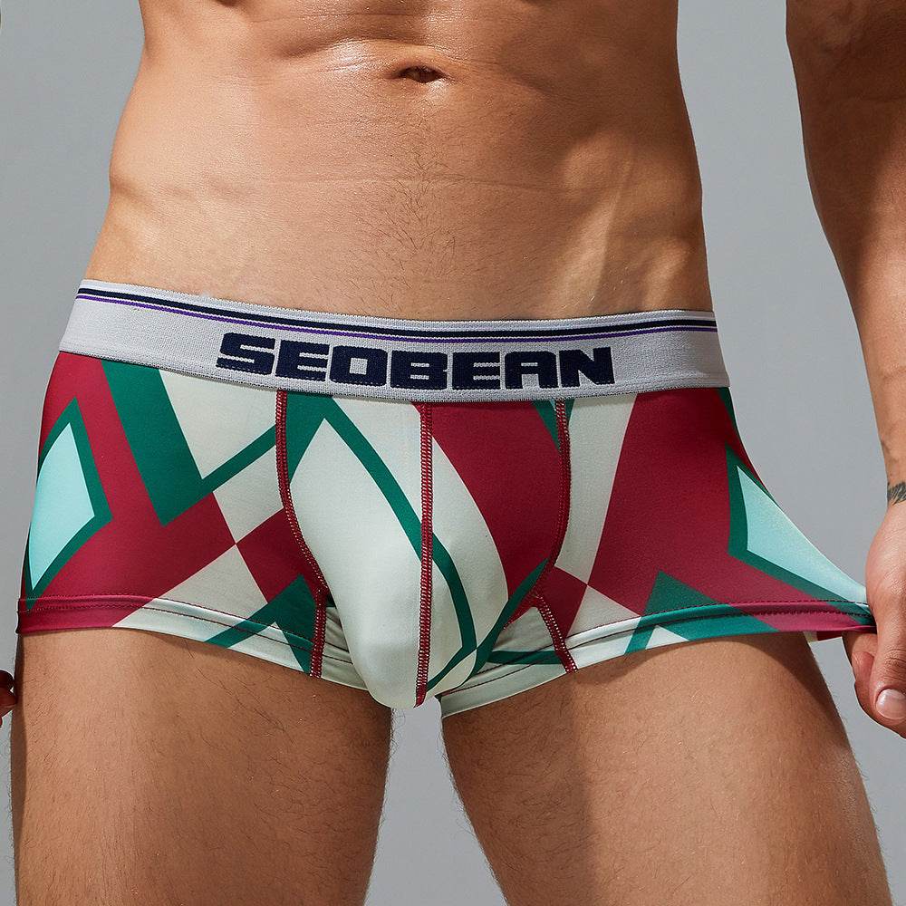 Boxer Low Waist U Convex Boxers - Mubimart