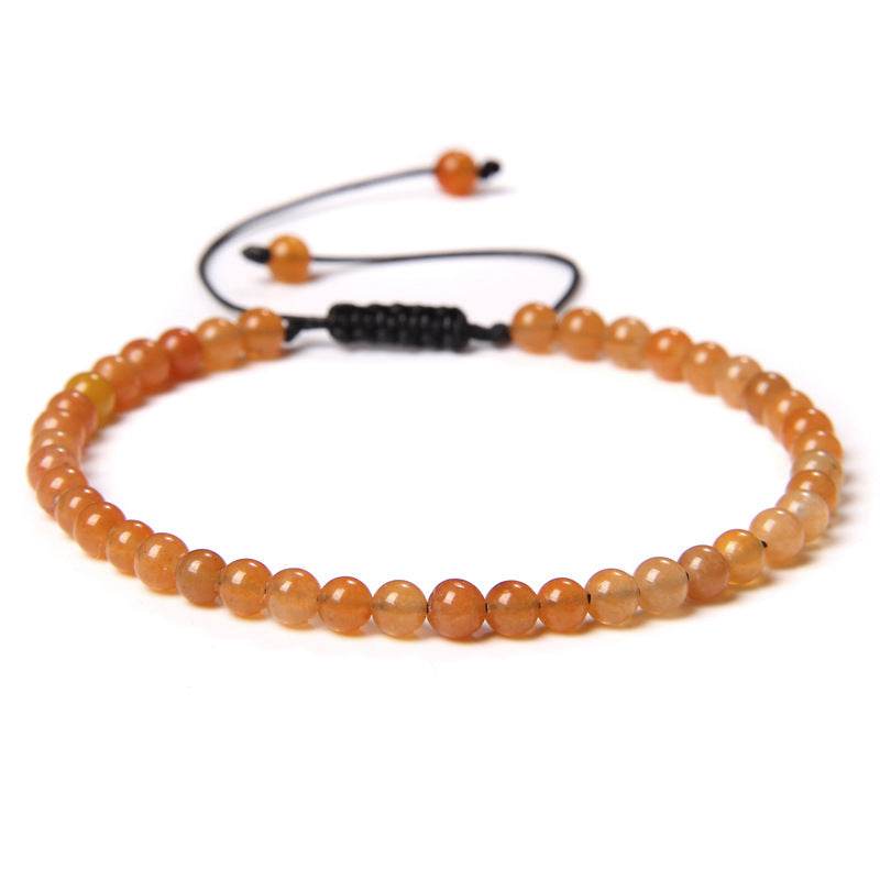 Adjustable Natural Raw Gemstone Beading Bracelet - Mubimart