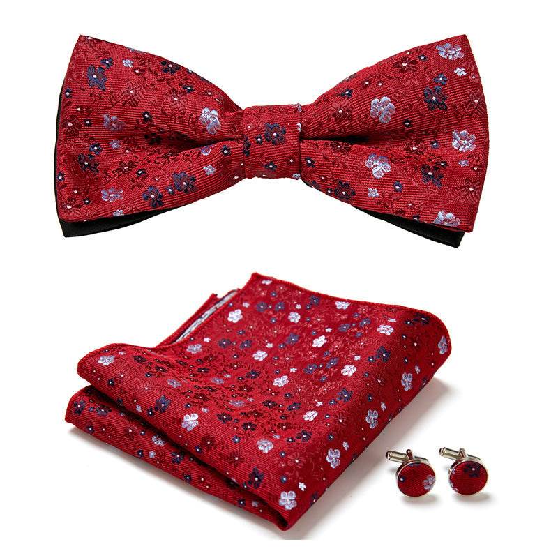 Three Piece Set Of Stylish Bow Ties - Mubimart