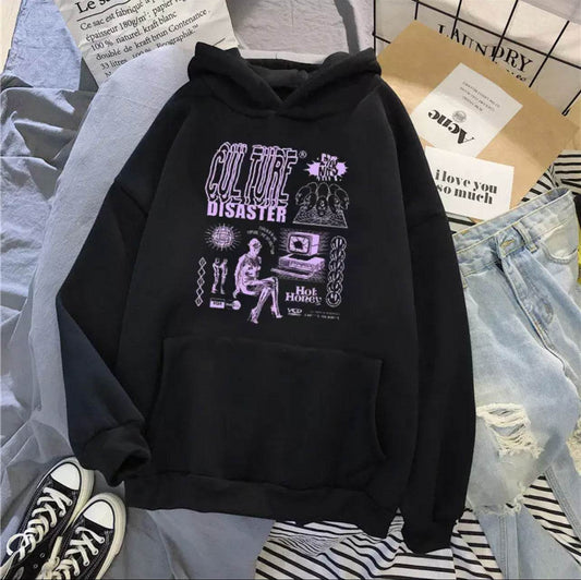 Women's Velvet Thickened Loose Hoodies Sweatshirt - Mubimart