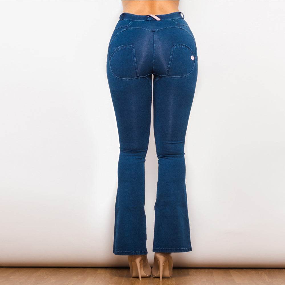 Shascullfites Melody Hot Girl Boot Cut Jeans Women Gothic Sexy Skinny Flare Pants Wide Leg Denim Jeans 2022 New - Mubimart