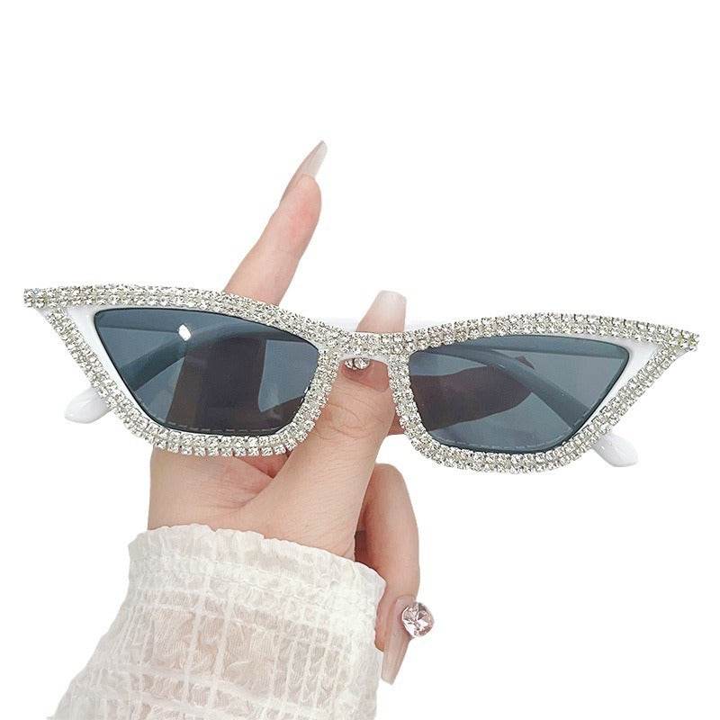 Classic Cat Eye Diamond Sunglasses Handmade Diamond - Mubimart