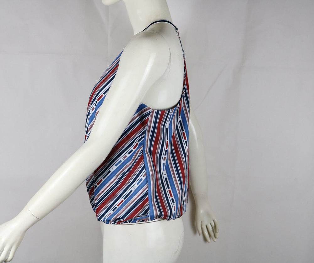 New Contrast Color Striped Camisole Top - Mubimart