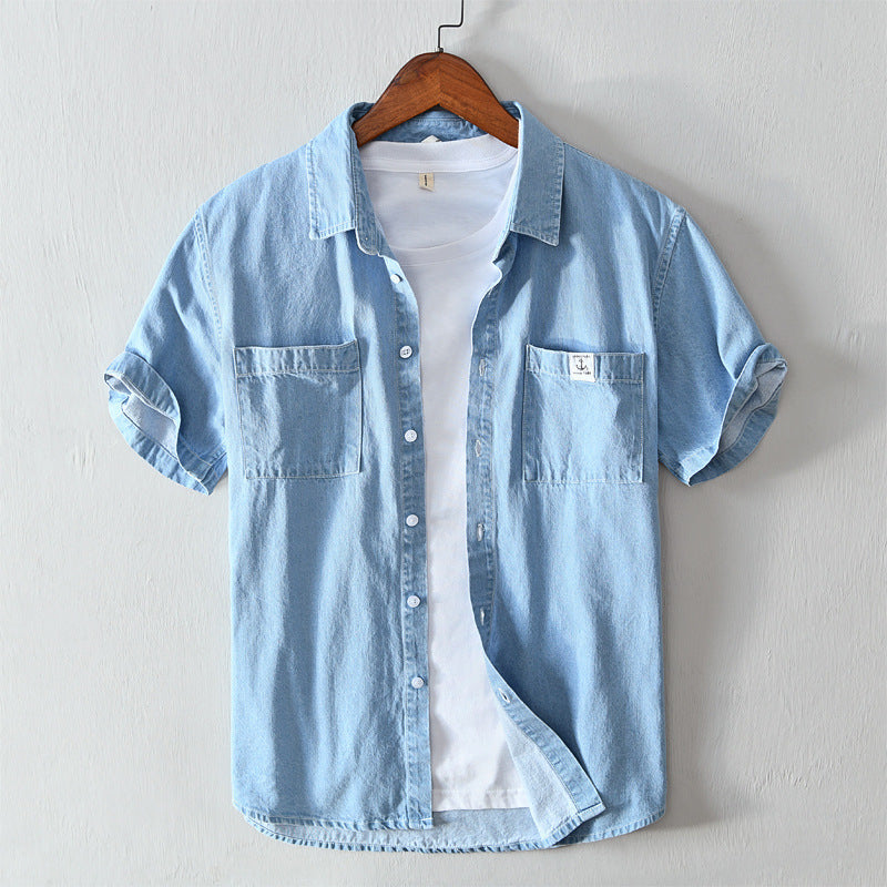 Men's Casual Youth Denim Shirt Jacket