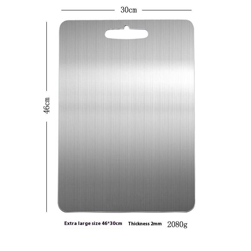 304 Stainless Steel Thickened Double-sided Fruit And Vegetable Cutting Board - Mubimart